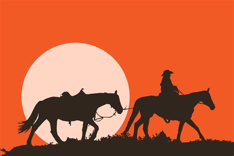 Horse Cowboy Sunset Silhouette Free Stock Photo Public Domain Pictures