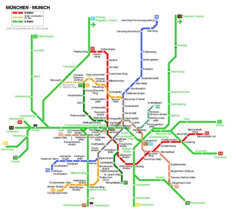 Munich Metro Map Travelsfinderscom