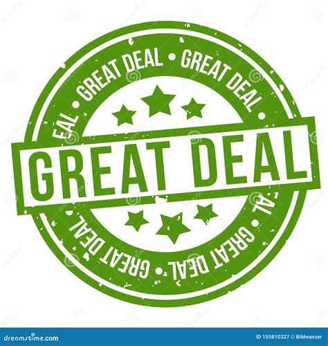 Great Deal Stamp Green Vector Badge Stock Vector Illustration Of