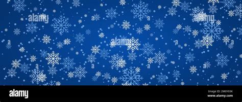 Christmas Snowfall Festive Mood Snow And Swirling Snowflakes On Wide