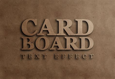 Cardboard Text Effect Free Psd Download