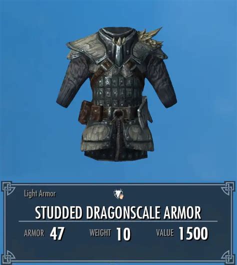 Studded Dragonscale Armor Legacy Of The Dragonborn Fandom
