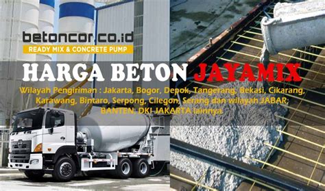 Beton ready mix adalah beton yang dibuat atau pencampuran bahan materialnya di lokasi perusahaan batching plan. Harga Jayamix Bintaro : Harga Jayamix Cibubur Adhi Jaya ...
