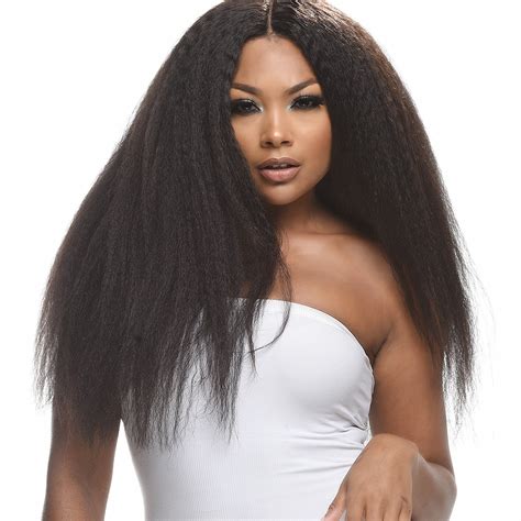 Wigirl Brazilian Hair Kinky Straight 3 4 Bundles With Lace Closure Raw