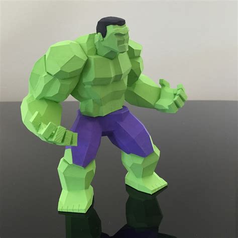 Download Stl File Low Poly Hulk • Template To 3d Print ・ Cults