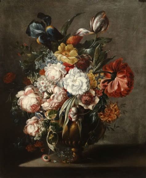Large 17th 18th Century Dutch Old Master Still Life Flower Antique Oil