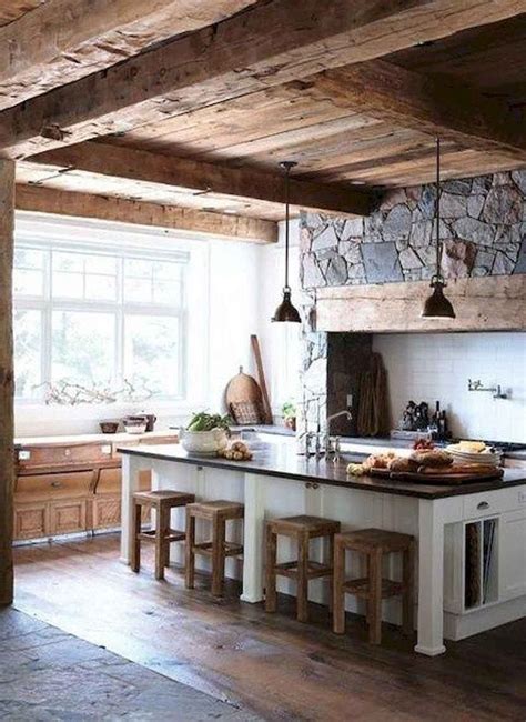 50 Best Log Cabin Homes Modern Design Ideas Rustic Farmhouse Kitchen