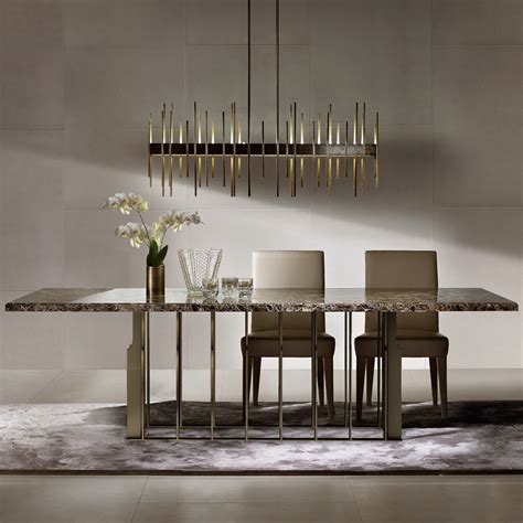Contemporary Designer Italian Marble Rectangular Dining Table