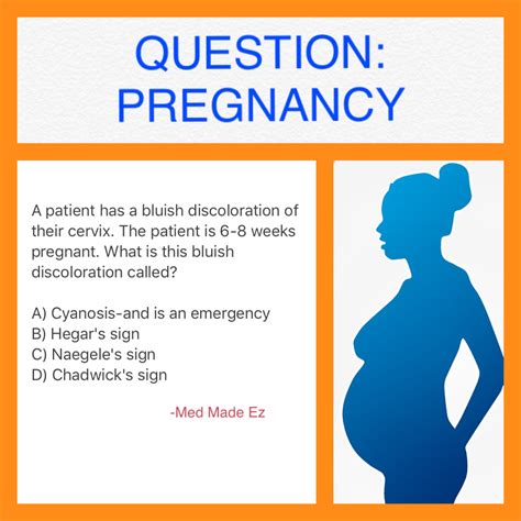 Test Question Pregnancy Bluish Discoloration Cervix Med Made Ez Mme