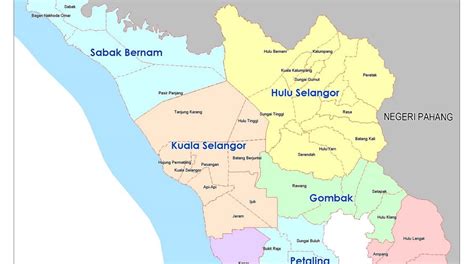 redupan PETA Daerah Negeri Selangor.....