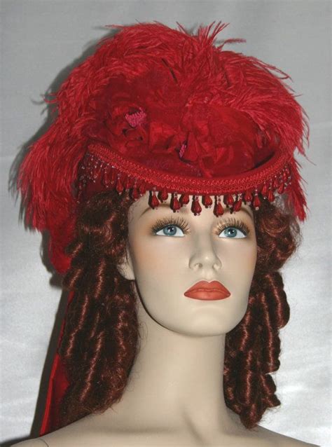 Victorian Hat Tea Party Hat Riding Hat Sass Hat Red Hat Etsy