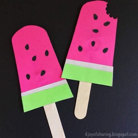 Watermelon Popsicle Craft Popsicle Crafts Daycare Crafts Crafts