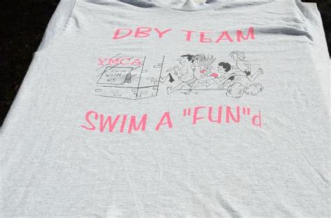 Vintage 1990s Dby Ymca Swim Team Heather Gray T Shirt M Defunkd