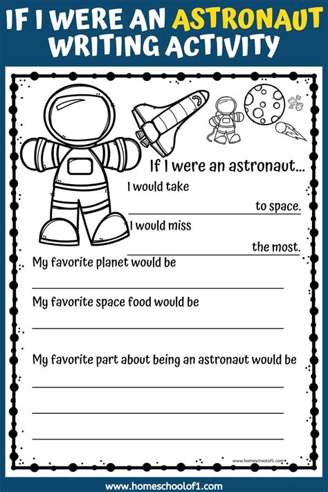 If I Were An Astronaut Writing Activity Free Worksheet