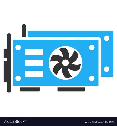 Gpu Video Cards Flat Icon Royalty Free Vector Image