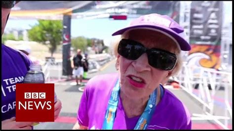 fastest marathon runner over age 90 bbc news youtube