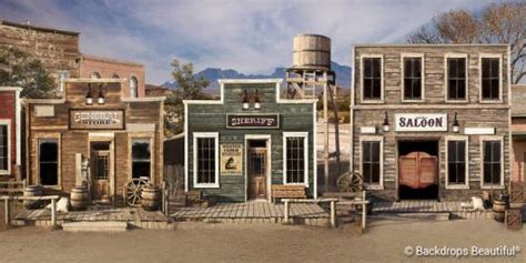 Western Town Backdrop 20x10ft Vinyl Photography Backdrop West Wildness