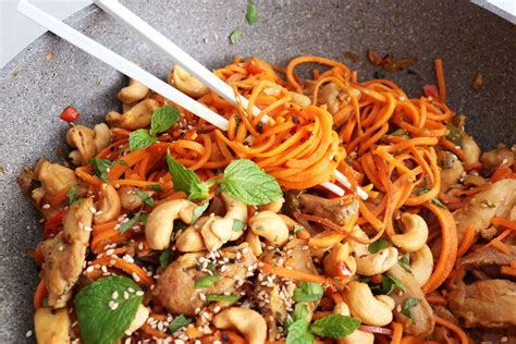 Perfect for a satisfying weeknight dinner. 20 minute sweet potato noodle lo mein | Recipe | Sweet ...