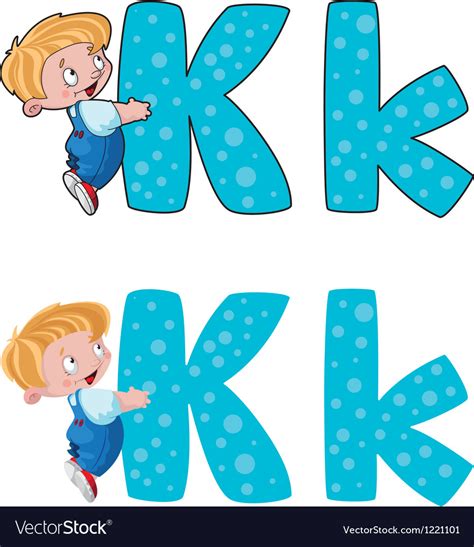 Letter K Kid Royalty Free Vector Image Vectorstock