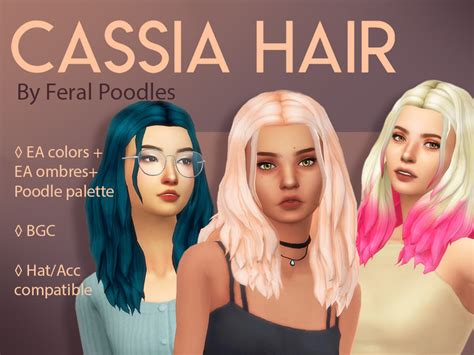 Sims 4 Hairs The Sims Resource Cassia Hair Recolored By Feralpoodles