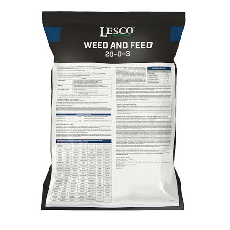 Lesco 50 Lb 14700 Sq Ft 20 0 3 Weed Feed Weed Control Fertilizer In The