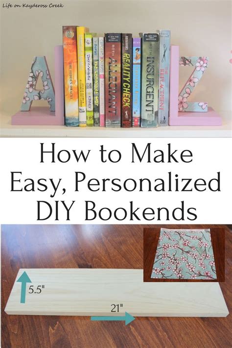 Easy Diy Bookends Personalize Your Own Bookends Life On Kaydeross