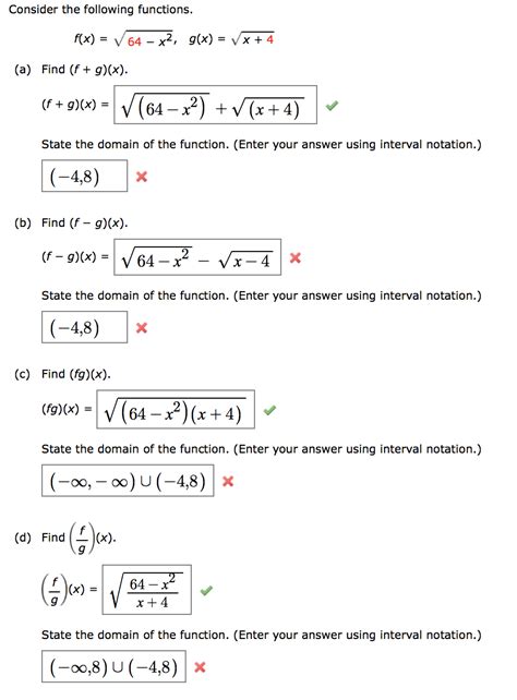 solved consider the following functions f x v 64 x4