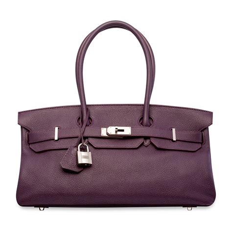 A Raisin ClÉmence Leather Shoulder Birkin Ii With Palladium Hardware