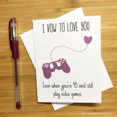 Check spelling or type a new query. Cute Love Card for Video Game Lovers, Happy Anniversary Card, Love Greeting Cards, Romantic Card ...