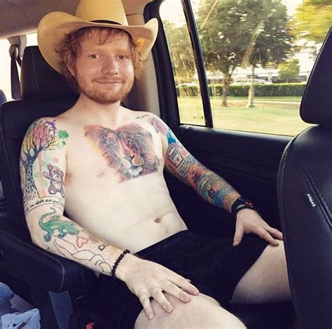 Ed Sheeran Shirtless Ed Sheeran Tatuagem Ed Sheeran Cantores