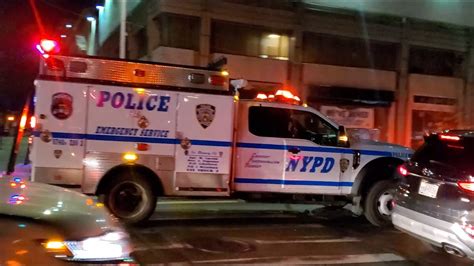 Nypd Emergency Service Squad Adam 2 Responding On West 125th Street In