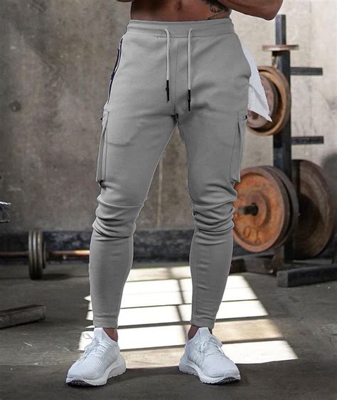 Premium Design Men Cotton Multi Pockets Fitness Jogging Pants Agodeal