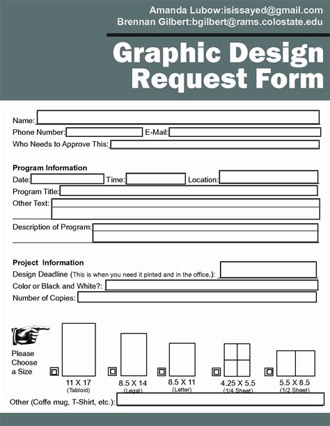Design Request form Template Inspirational Graphic Design Contract