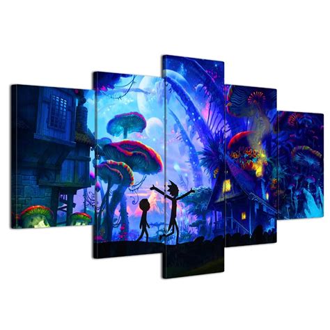Canvas Painting Rick And Morty Poster Wall Art Painting Modern