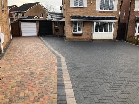 Charcoal And Natural Grey Block Paving Driveway In Bristol Sd Home