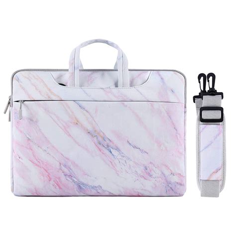 Mosiso Marble Pattern Laptop Bag Sleeve Canvas Notebook Shoulder Bag 13