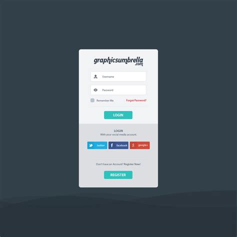 Psd Login Form And Register Form Template Free Download