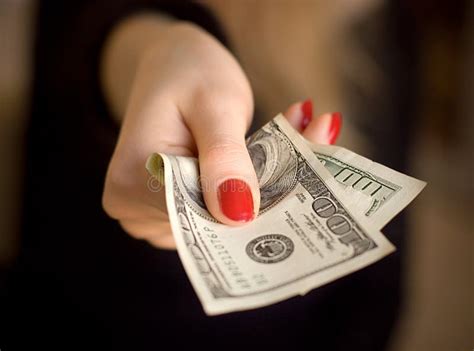 Woman Hand Giving Money Stock Photo Image Of Focus Currency 2289846