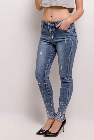 Jeans With Strass Null Paris Fashion Shops