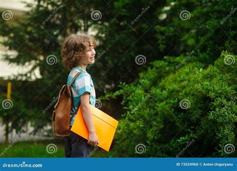 The First Grader On A Schoolyard Stock Photo Image Of Laddie