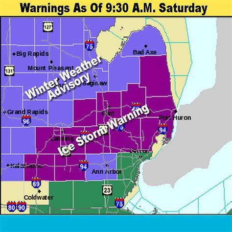 Major Storm Update Ice Storm Warning For Part Of Lower Michigan But