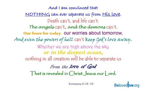 Nothing Can Ever Separate Us From The Love Of God Gods Love