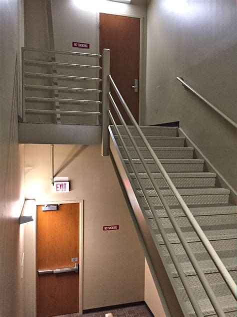 Stairwell Doors And Exit Device Into Stairwell