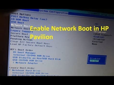 Changing the wrong firmware settings can prevent your computer from starting correctly. How to enable Network Boot in HP Pavilion BIOS setup - YouTube