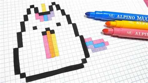 Handmade Pixel Art How To Draw Kawaii Unicorn Cat Pixelart Pixel Art