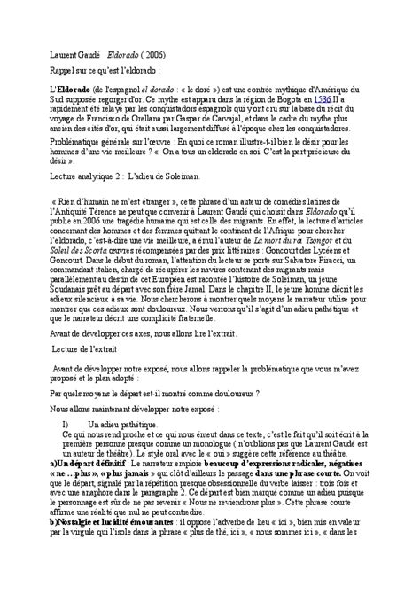 Laurent Gaude Eldorado Lect Ana2 | Sylvie Lescarret - Academia.edu