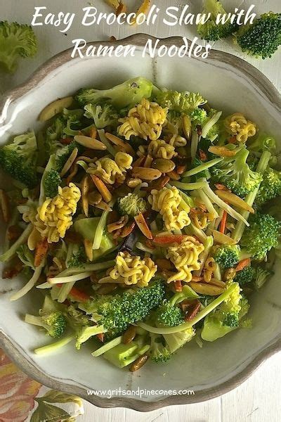 This is one of our favourite ways to make sure that a bbq or picnic has plenty of colour in it, and it balances. Easy Broccoli Slaw with Ramen Noodles Recipe ...