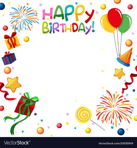 Fun Happy Birthday Template Royalty Free Vector Image