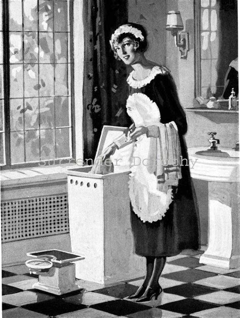 French Maid Modern Bath Ad 1920s Roaring Twenties Advertisement Vintage