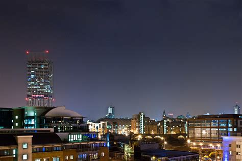 Manchester At Night Richard Aldred